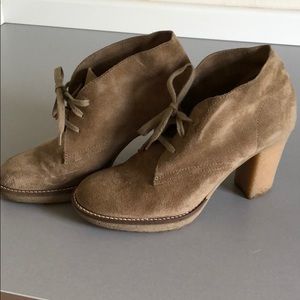 JCrew McAllister Suede lace up booties 8